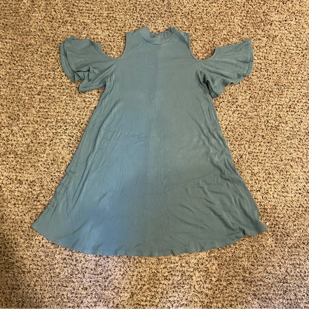 Soprano Small Blue Cutout Dress High Neck